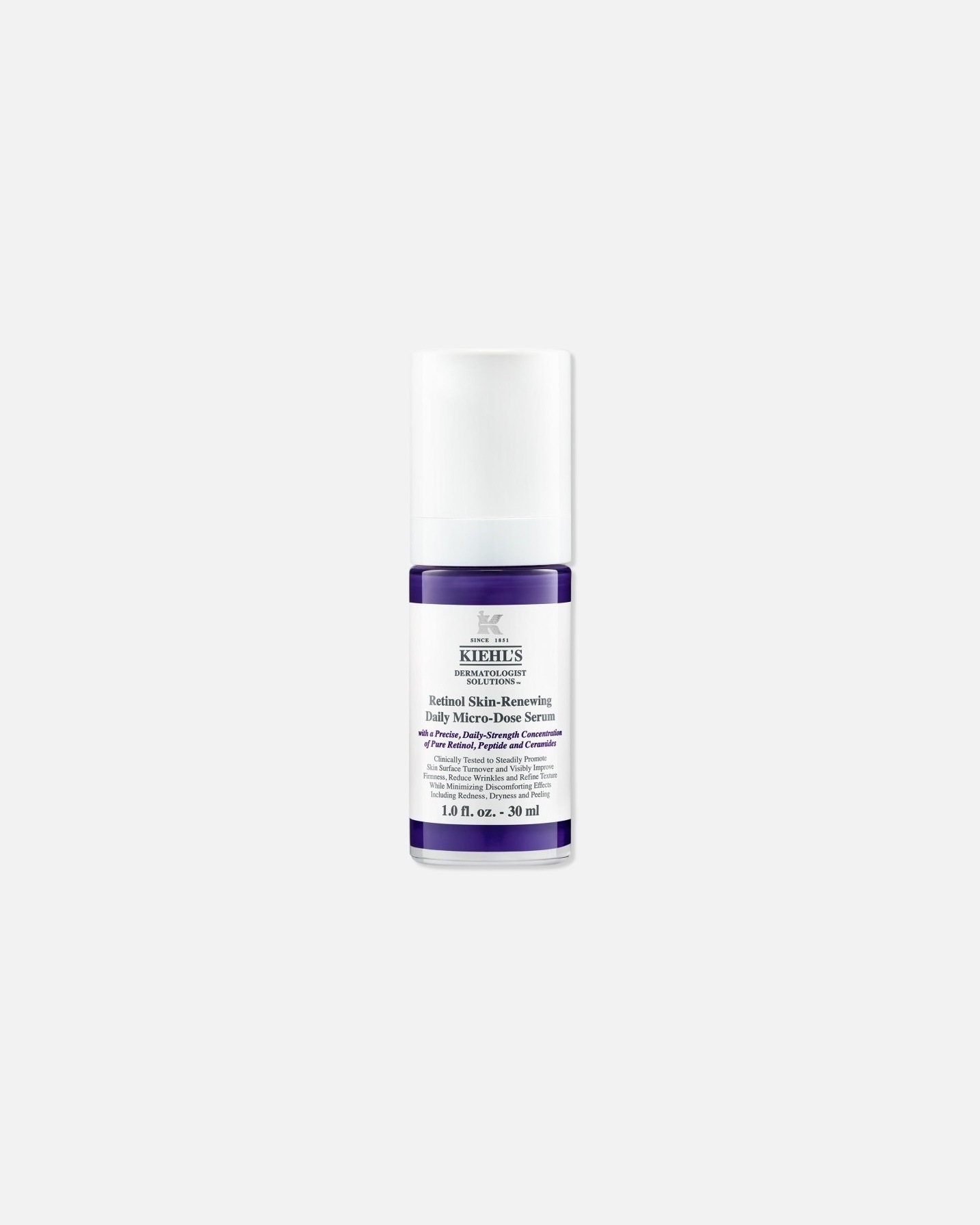 Kiehl's senėjimą stabdantis serumas su retinolio odos atnaujinimo mikrodozavimo serumu kasdieniam naudojimui – 30 ml