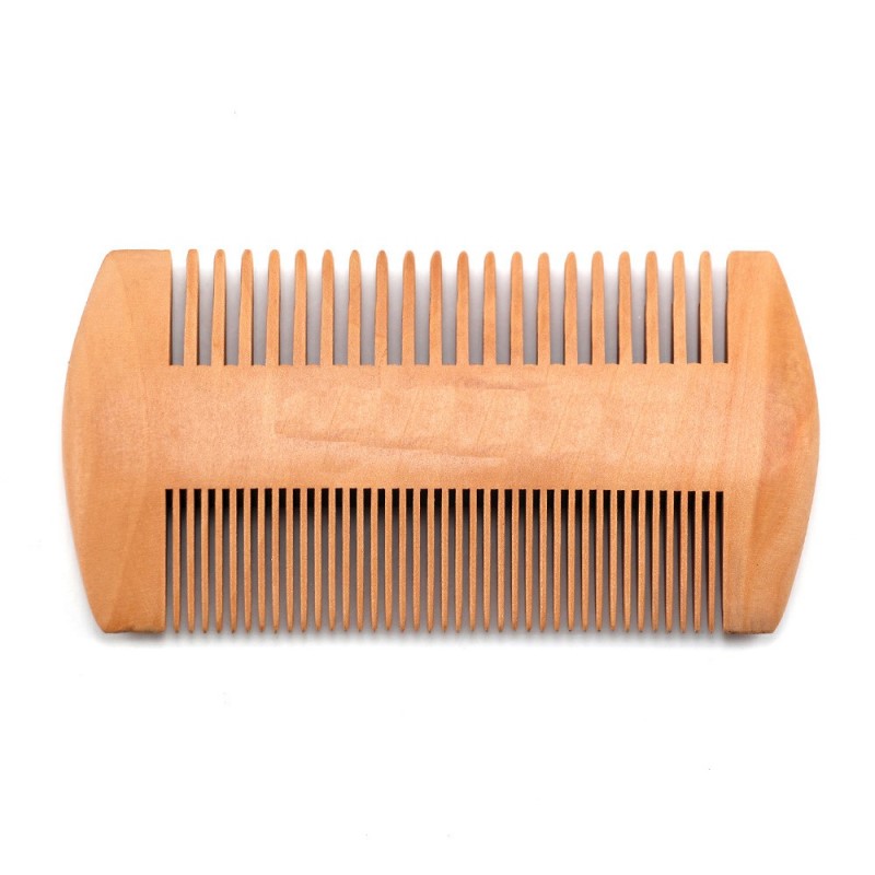 Original Pear Wood Double Sided Beard Comb Beard Portable Comb Care Anti Static Wood Comb Gift for Father