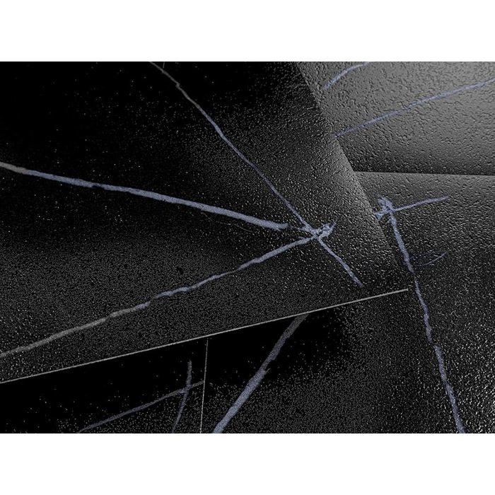 ReWallpaper Dalle PVC Adhesive Sol Effet Carrelage Imitation Marbre Noir 30cmx30cm Revetement De Sol Noir pour Salle De Bain Lino 3