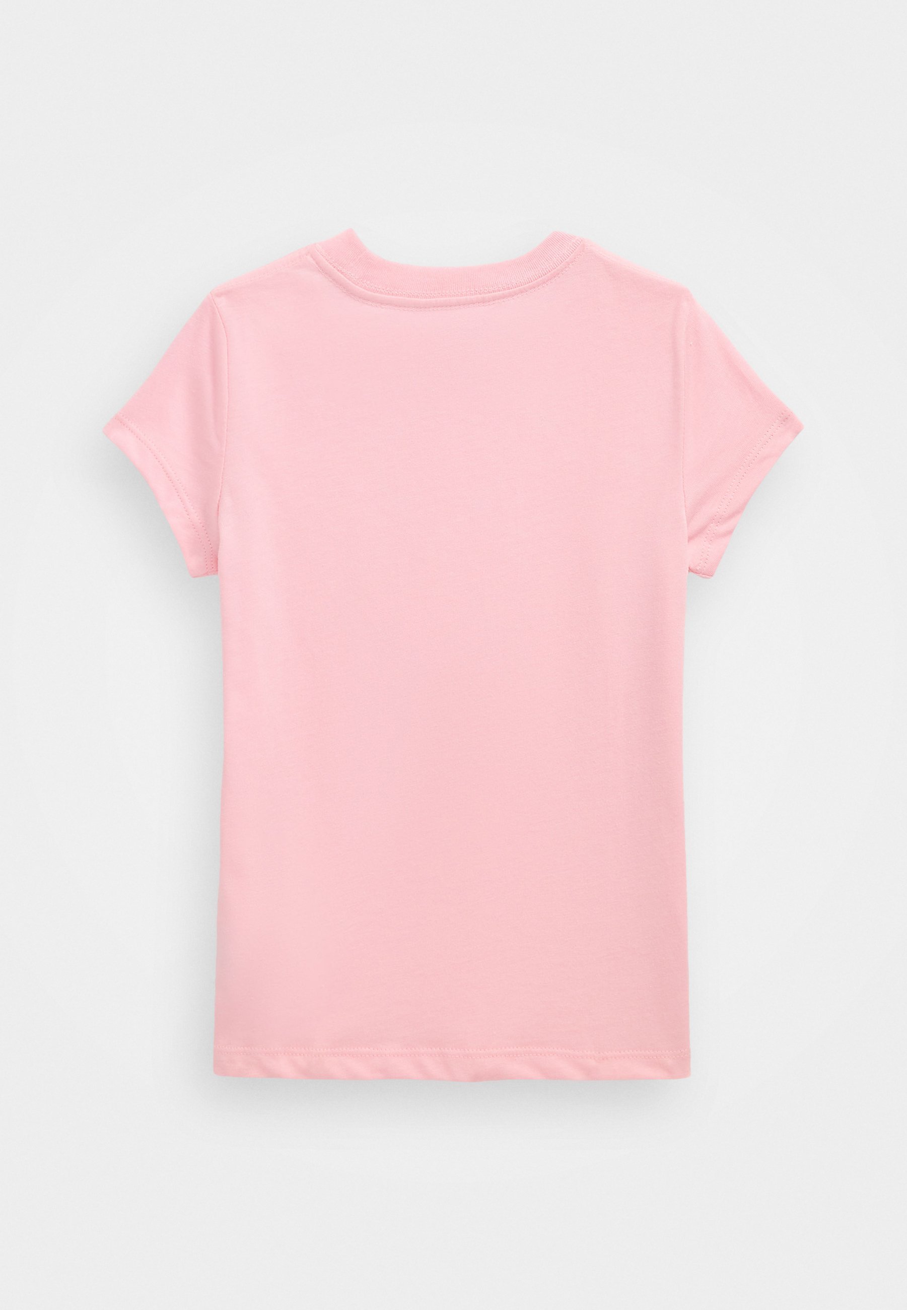Polo Ralph Lauren T-shirt van katoenen jersey met polobeerprint - T-shirt met roze accenten