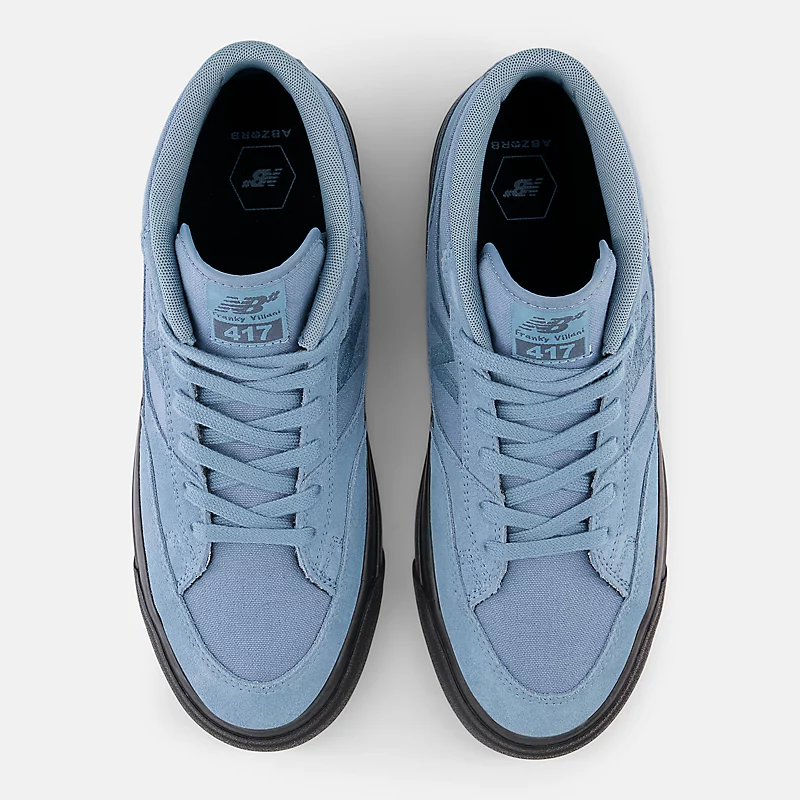 Tênis masculino NB Numeric Franky Villani 417 - Azul Mercúrio com detalhes em preto