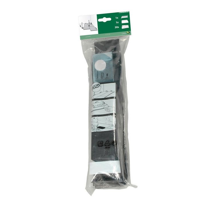Installation kit for laminate flooring with a parquet effect. FORESTEA Dimensions: 100 mm x 100 mm x 1 mm