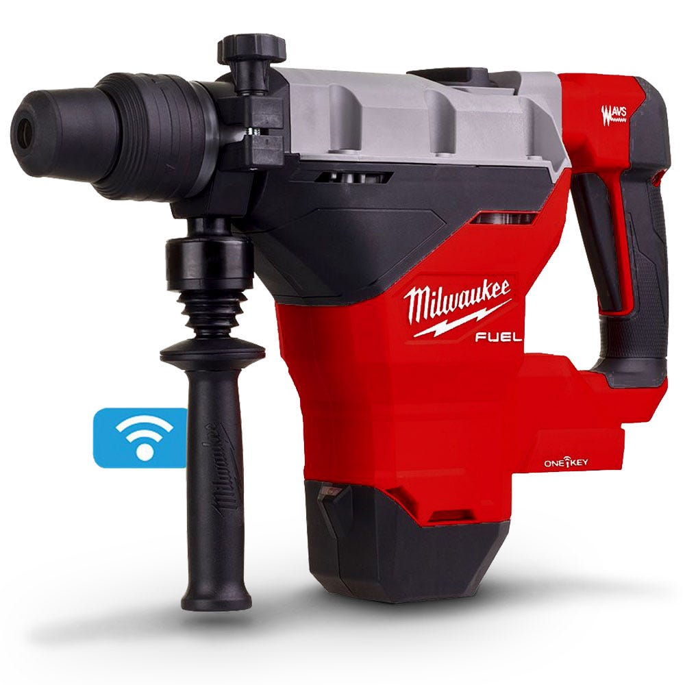 Kit de Furadeira de Impacto SDS Max MILWAUKEE FUEL™ 18V com 2 Baterias de 12,0 Ah e Encaixe de 44 mm (M18FHM-122C)