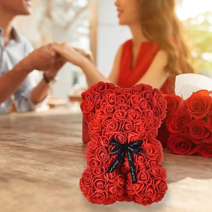 FLEUR-PLANTE ARTIFICIELLE - FLEUR SECHEE Ours Rose Nounours En Rose Ours En Rose Ours Rose Fleur Pour Maman Femmes Ses Ourson Ro447