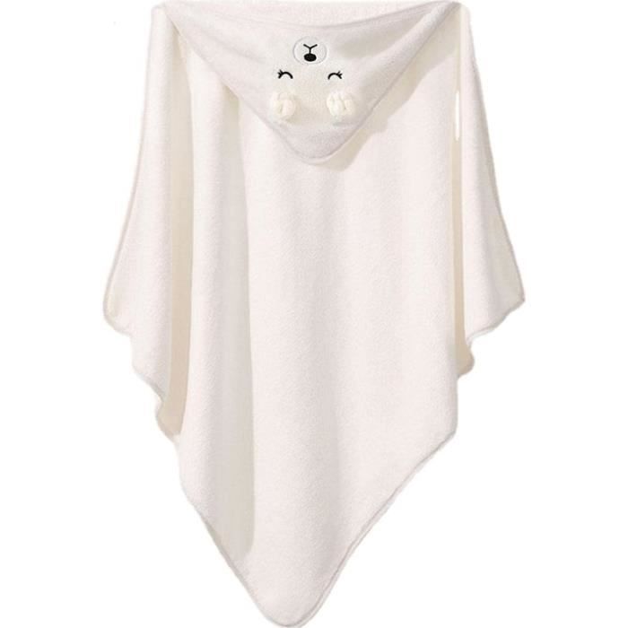 Serviette À Capuche pour Bébé Cape de Bain Bébé À Capuche Serviette de Bain Bebe Cape de Bain Bebe Doux Avec Gant de Toilette Bebe