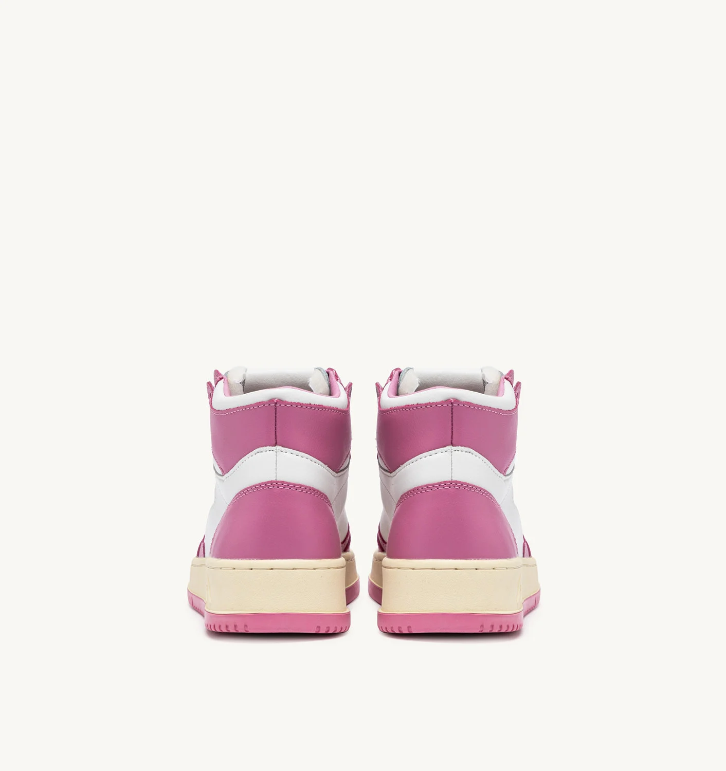 Adidași Medalist Mid din piele bicoloră albă și mov