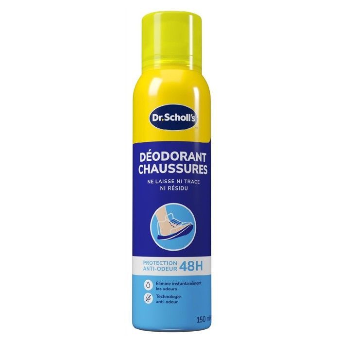 Paquete de 2 desodorantes antiolor para calzado, 48 h, 150 ml.