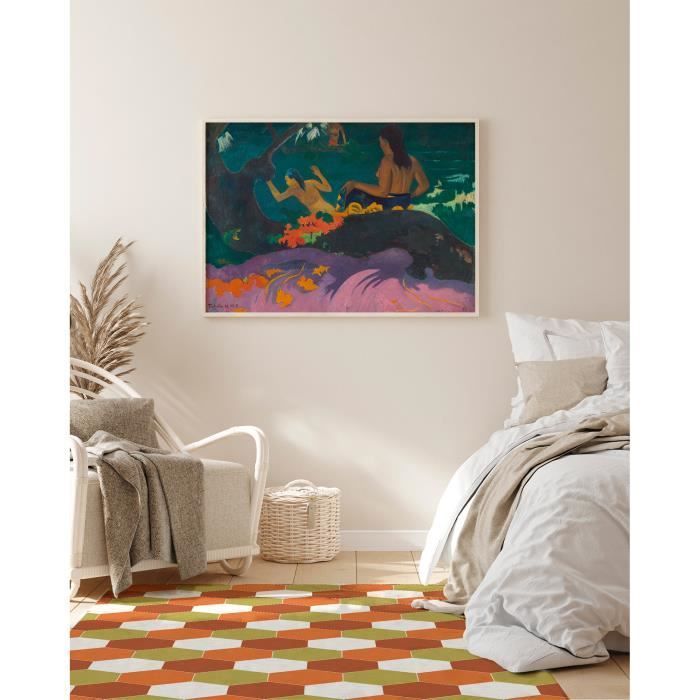 Alfombra de vinilo - Panorama - Mosaico hexagonal - Naranja - 40x80 cm - Resistente a la intemperie
