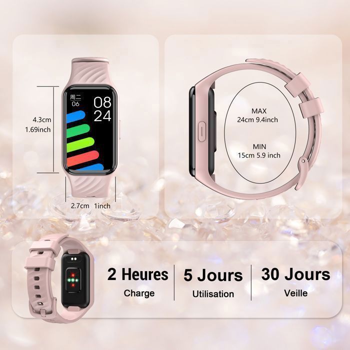 Reloj inteligente Blackview para mujer, pantalla de 1,47 pulgadas, modelo Garmin, con SpO2, resistente al agua, monitor de sueño, contador de calorías y 24 modos deportivos para Android, iOS y Samsung.