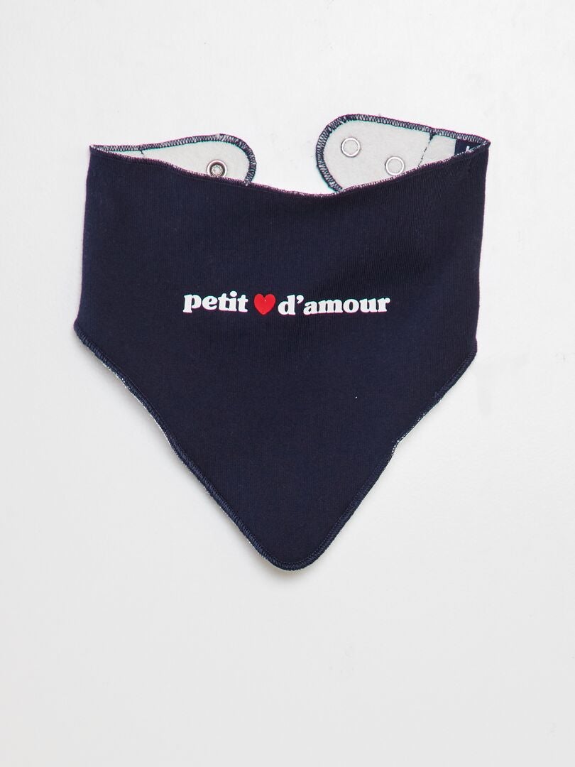 Conjunto de body, macacão e babador com estampa de coração para bebê - BRANCO