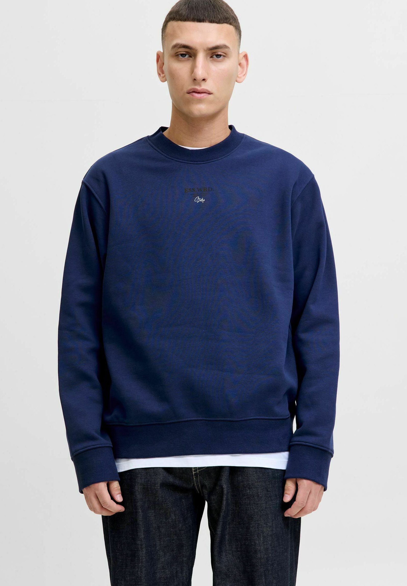Jack & Jones JJEURBAN EDGE STUDIO CREW NOOS - Sweat-shirt - grotte océanique