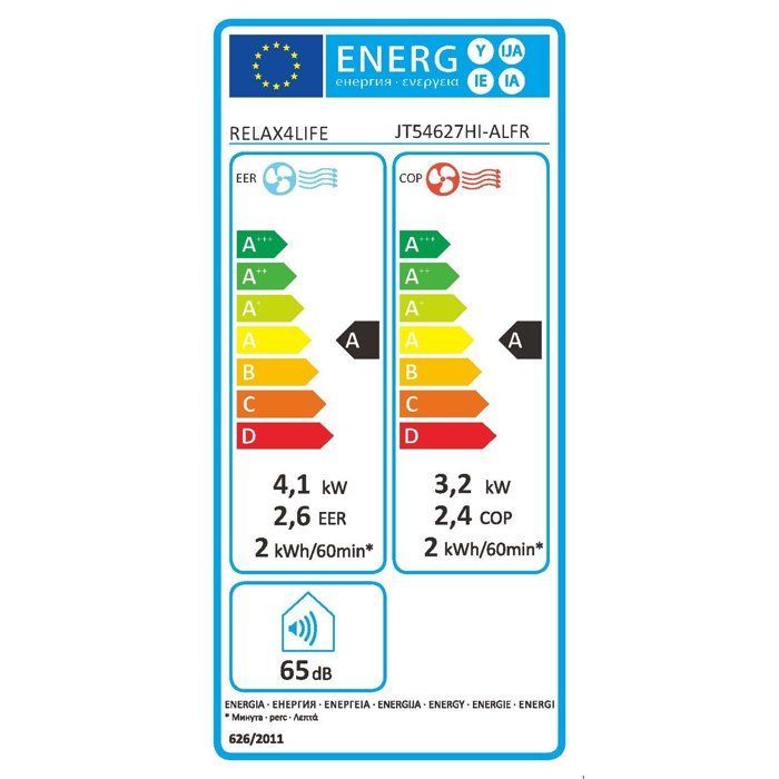 Condizionatore d'aria portatile silenzioso RELAX4LIFE da 14000 BTU - 5 in 1 - Controllo tramite app intelligente - R290 per ambienti da 25 a 30 m² - Classe energetica A
