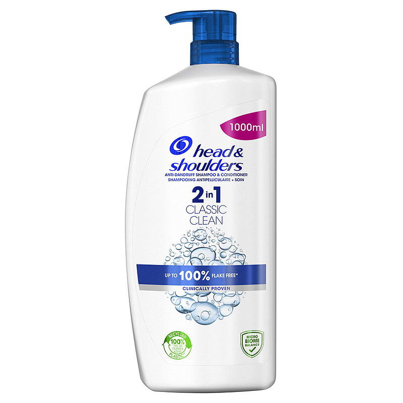 H&S shampoo met pomp 1 l 2-in-1 Classic Clean