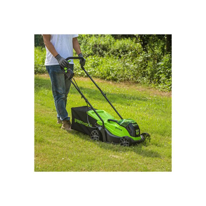 Lawnmower + Trimmer - GREENWORKS - 1305007 - 33 cm - 4Ah Battery - 47 min Run Time