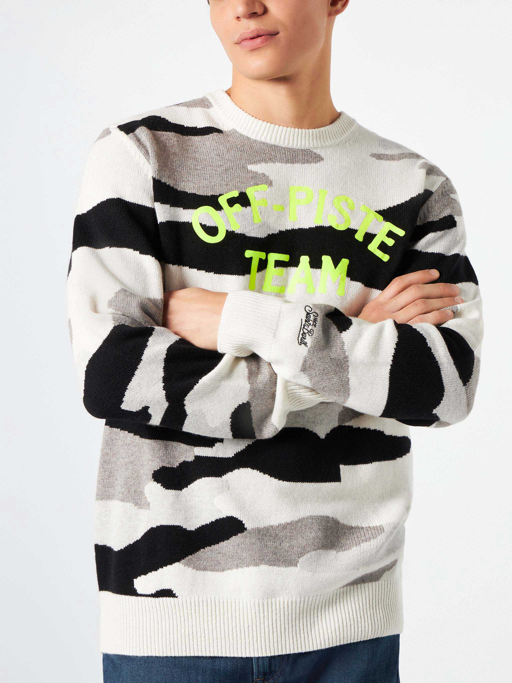 Maglione da uomo con stampa mimetica Off-piste Team