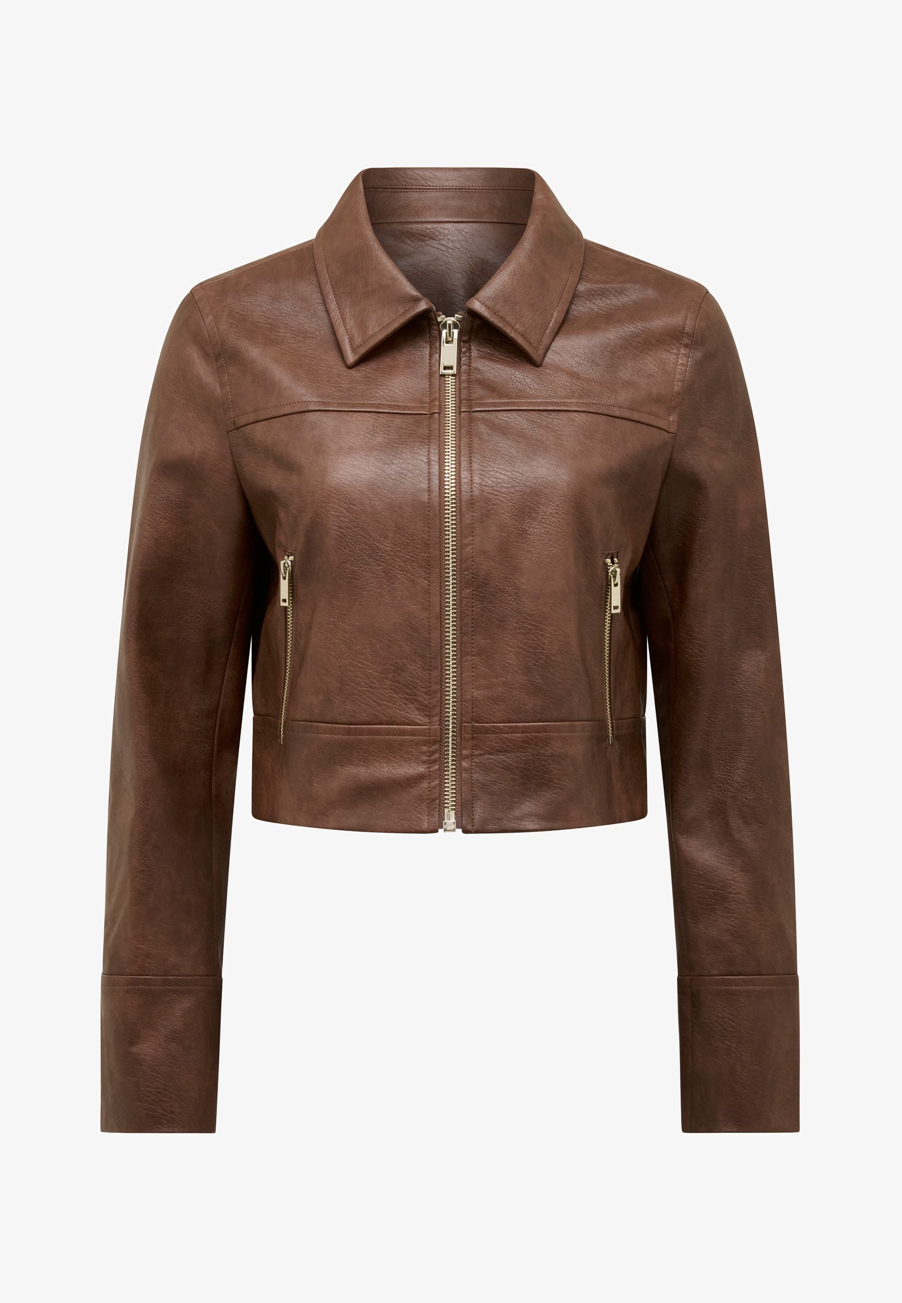 Forever New WREN - Veste en cuir - ensemble noyer