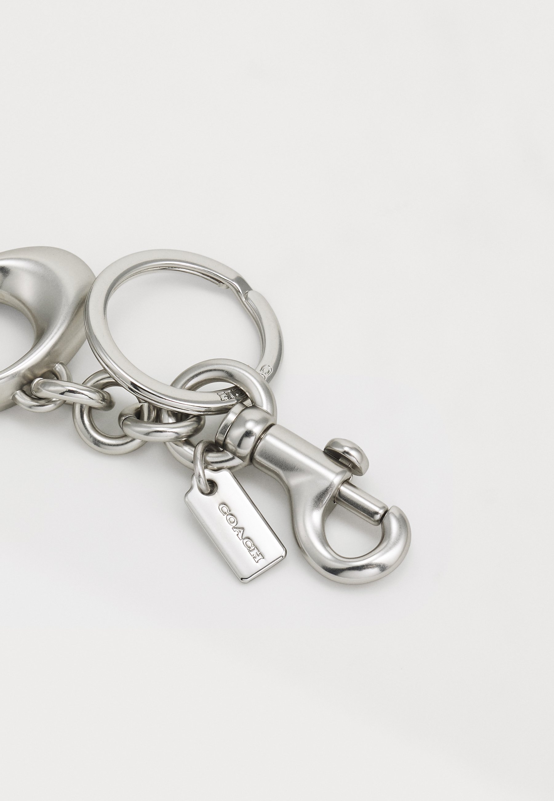 COACH SIGNATURE BAG CHARM - Přívěsek na klíče - silver-coloured