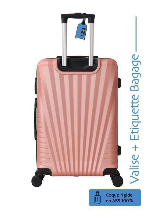 Maleta de cabina - ADC - Autopista - 55 cm - ABS rígido - 4 ruedas giratorias de 360° - 39 L