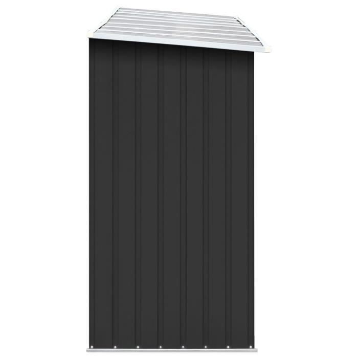 Caseta de almacenamiento, caseta de jardín para guardar leña, estante para leña, acero galvanizado, 330x84x152cm, antracita
