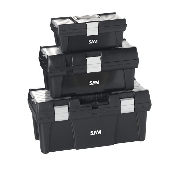 Set van 3 PVC-gereedschapskisten - SAM OUTILLAGE - CAO-PACK