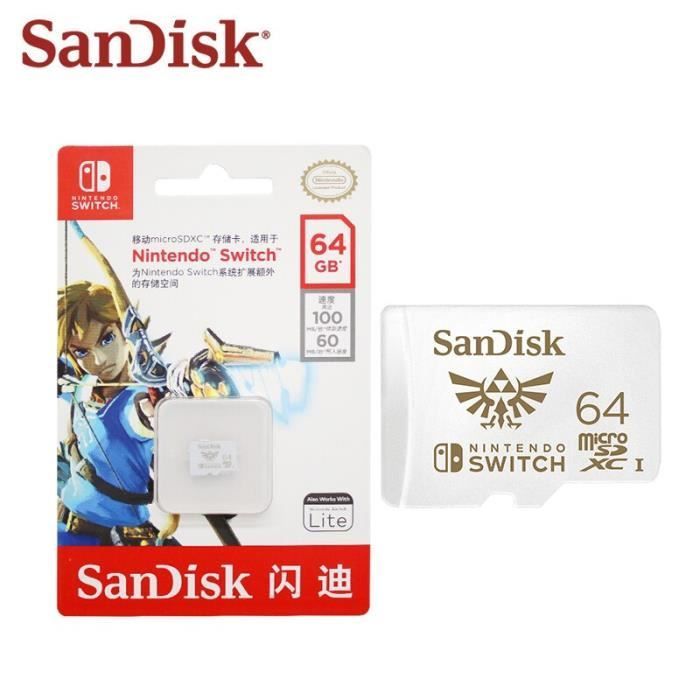 Tarjeta de memoria microSD de 256 GB - SanDisk - Nintendo Switch - Tema de Mario - 128 GB