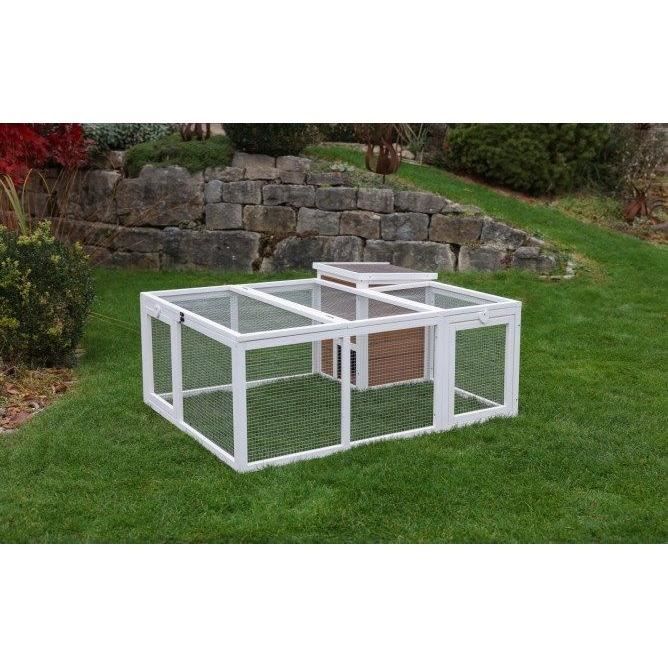 KERBL - Enclos d'extérieur petits animaux -  132 x 102 x 59 cm - Maison intégrée - Grillage