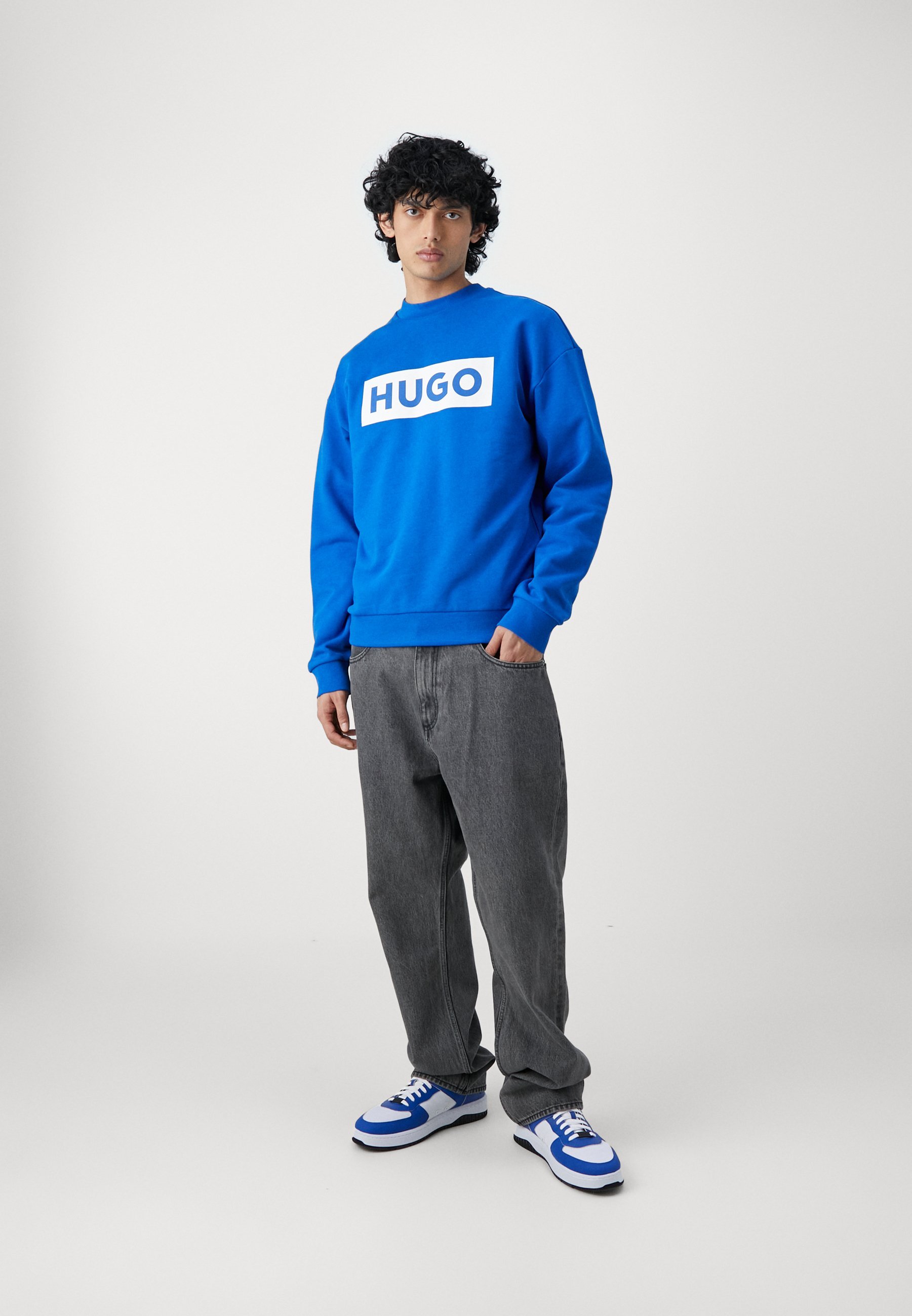 HUGO NIERO - Sweatshirt - open blauw