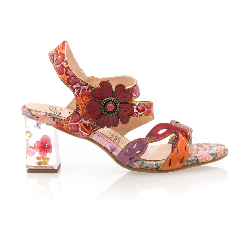 Rote Damensandalen / Zehenfreie Schuhe