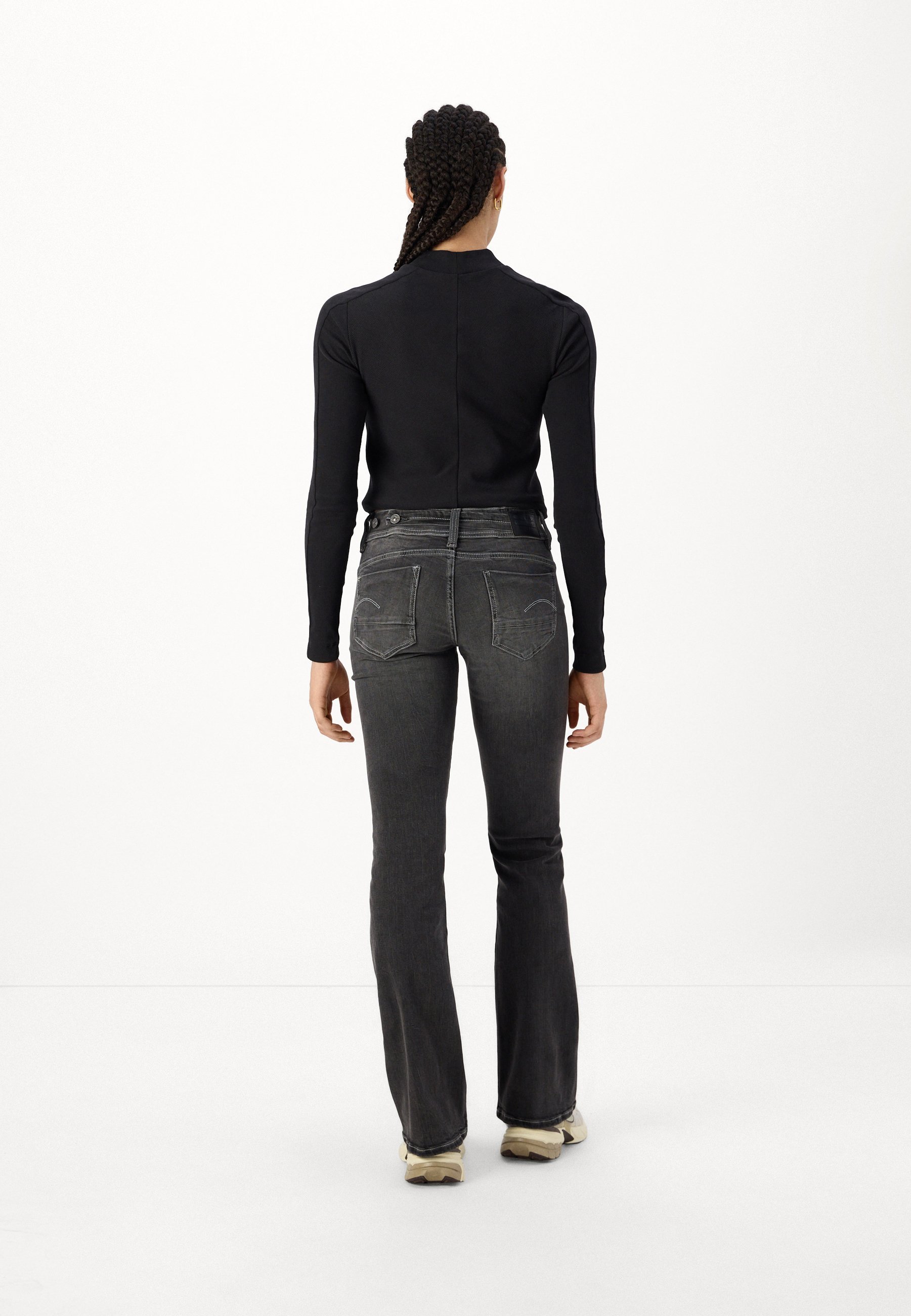 G-STAR MIDGE MID WAIST - Bootcut jeans - vervaagd zwart magnetisch