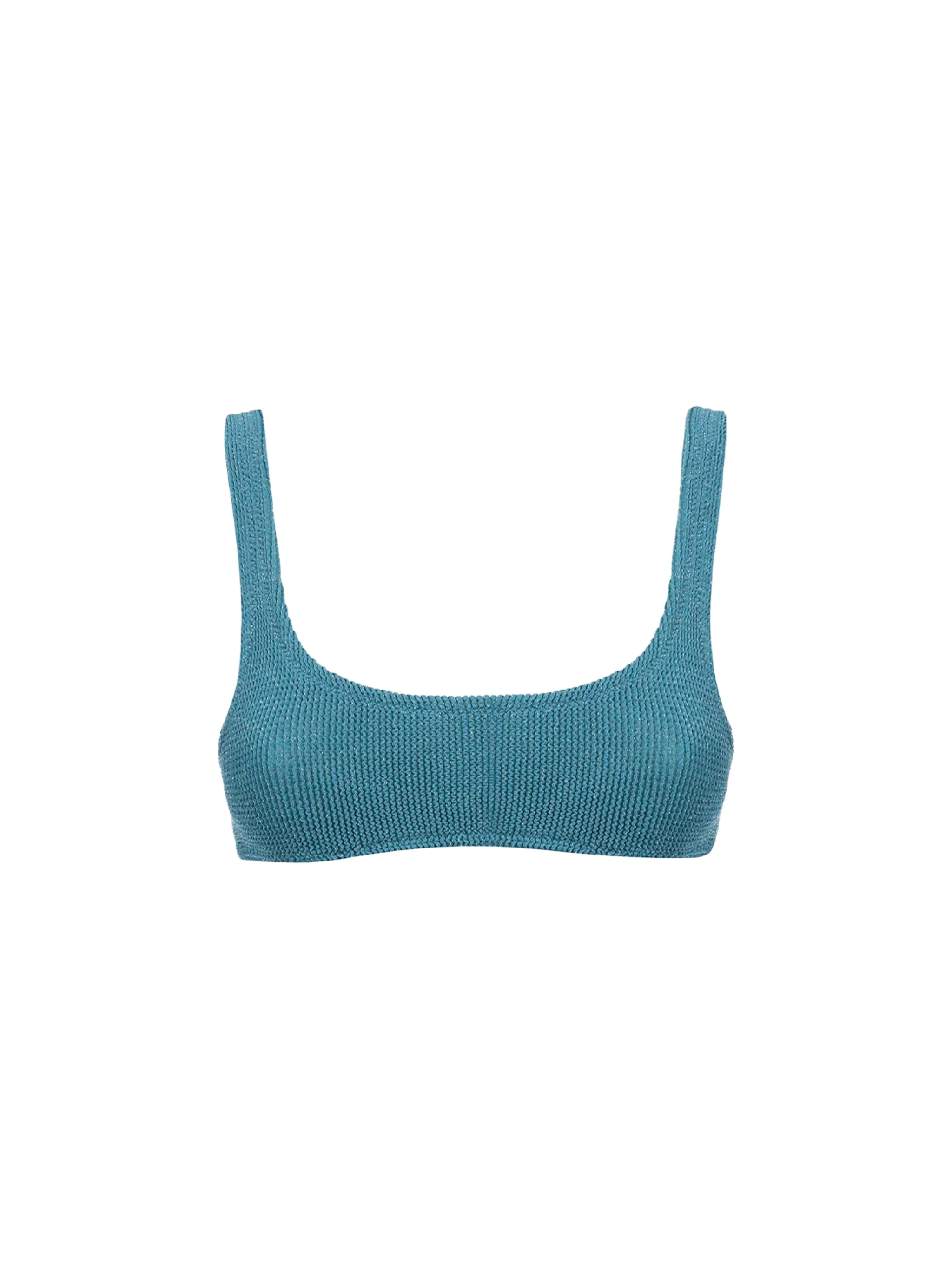 Naima klassieke turquoise crinkle lurex bralette voor dames