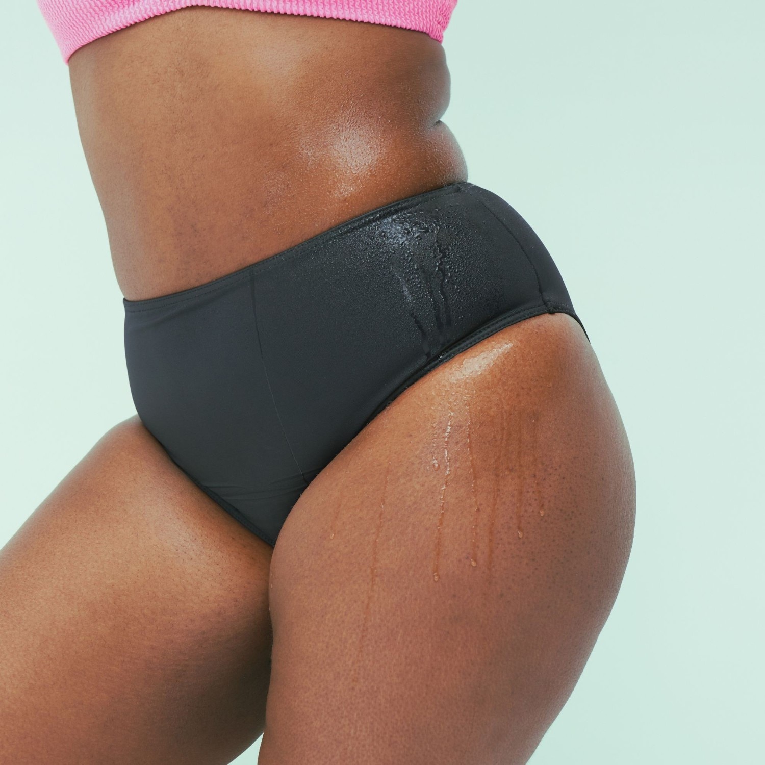 Smoon Lingerie Bas de maillot de bain menstruel Océanide flux moyen noir