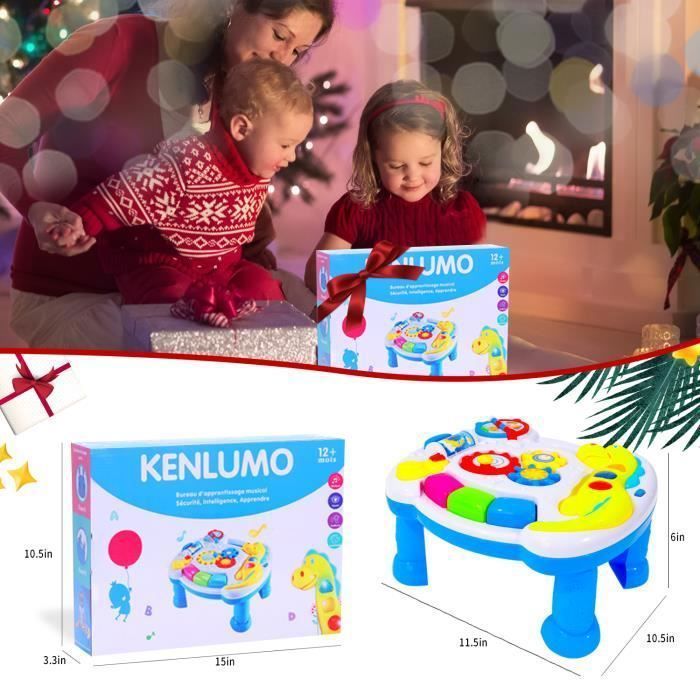 Table d'activités pour bébé KENLUMO - Musicale Jouets - 12 mois à 3 ans
