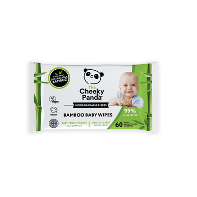 Cheeky Panda Luomu 100% bambu kosteuspyyhkeet 60 kpl