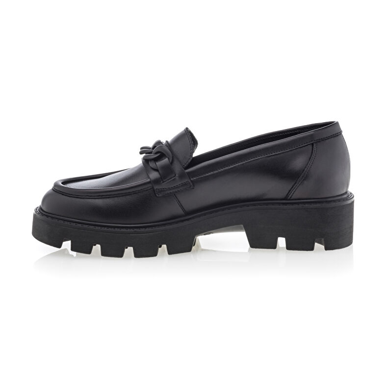 Svarta loafers/båtskor för kvinnor