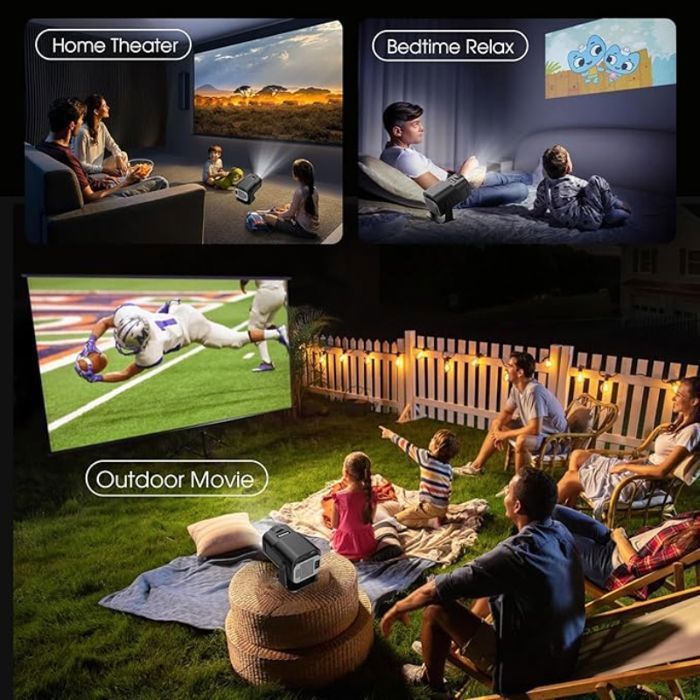 Miniproyector de vídeo portátil - MARCA - HY320 - Full HD 1080p - Decodificación 4K - WiFi 6