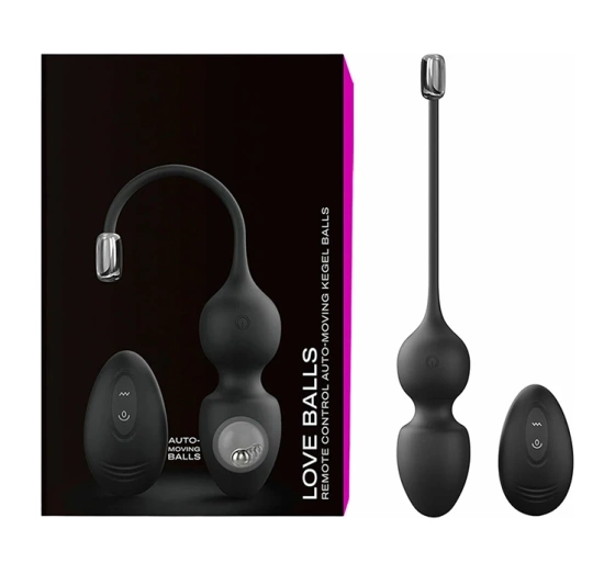Dorcel Love Balls wibrujące kulki do ćwiczenia mięśni Kegla Black