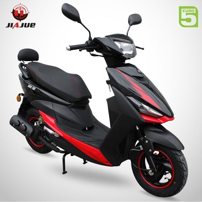 Scooter SRX 50 JIAJUE de 50 cc y 4 tiempos / Negro y rojo