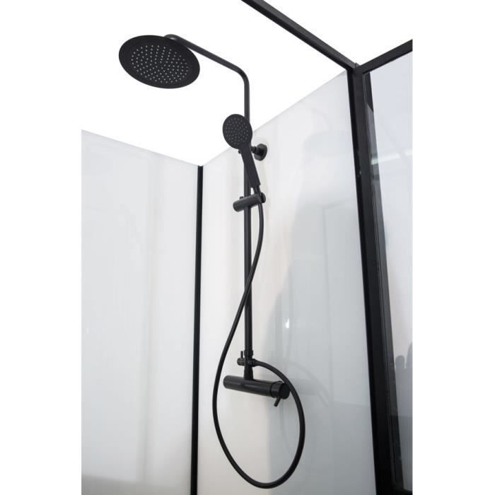 Mampara de ducha GELCO 90x90x220 Estilo industrial Negro