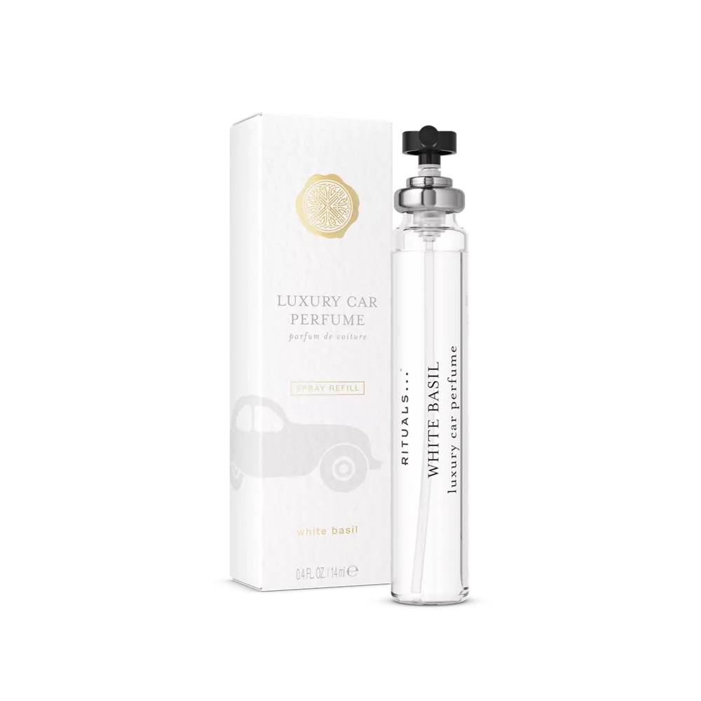 Perfume para coche Private Collection White Basil, 14 ml.