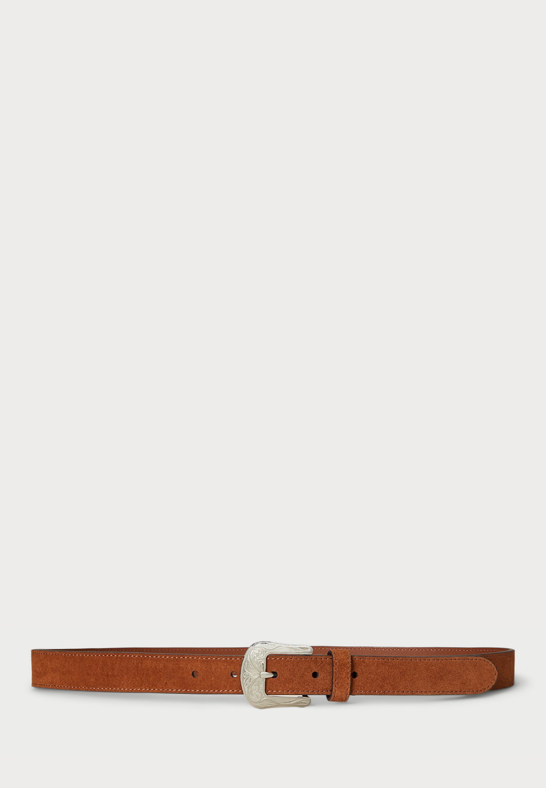 Lauren Ralph Lauren Ledergürtel mit punzierter Schnalle – Gürtel – braun