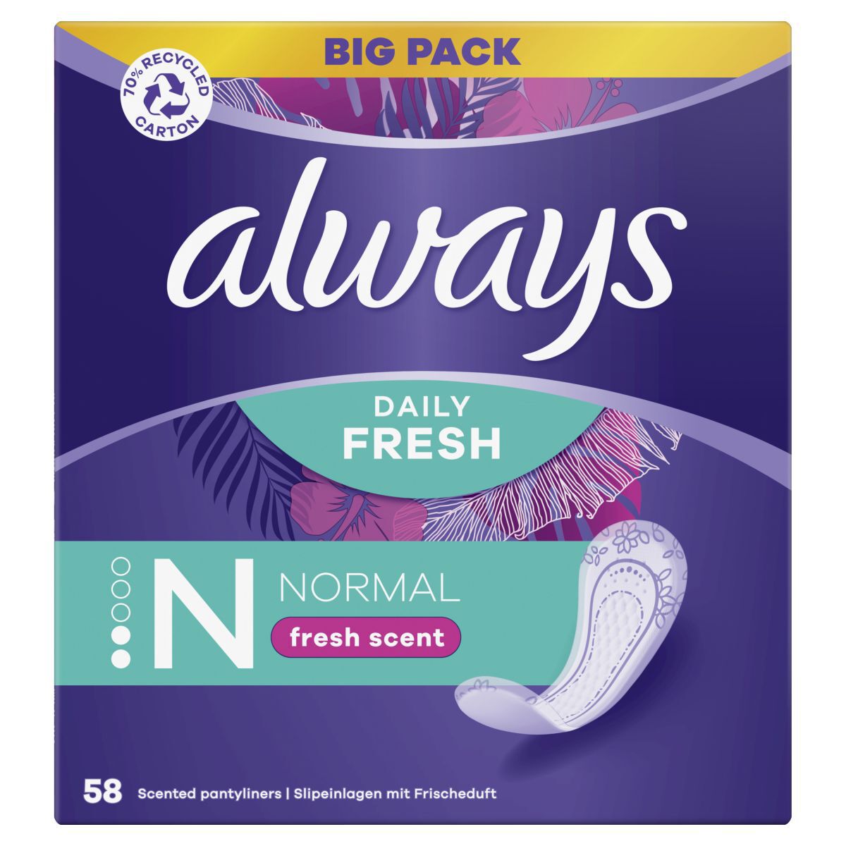 Always Dailies Fresh Protect dnevni ulošci, pakovanje od 58 komada