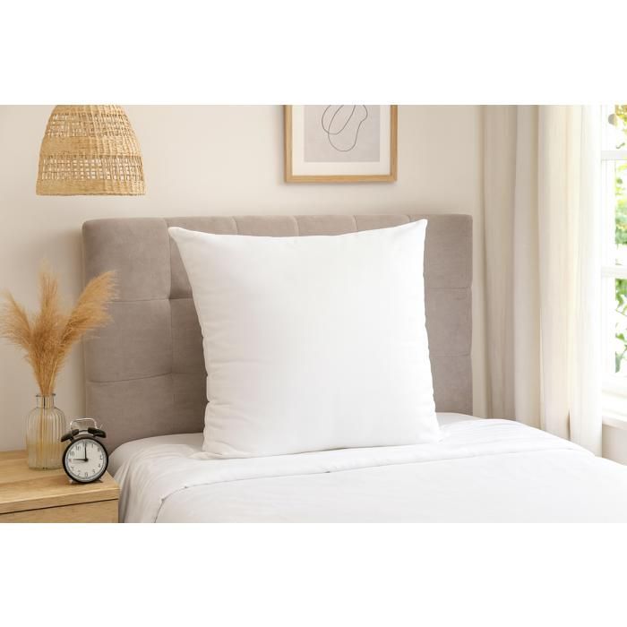 Almohada - MORTREUX - 60x60 cm - Firme - 100% algodón percal - Hecha en Francia