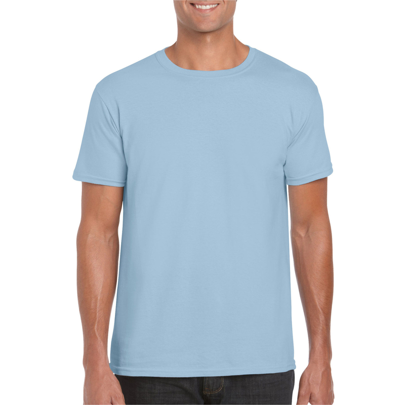  Tricou simplu moale cu mânecă scurtă, 100% bumbac gros, Gildan