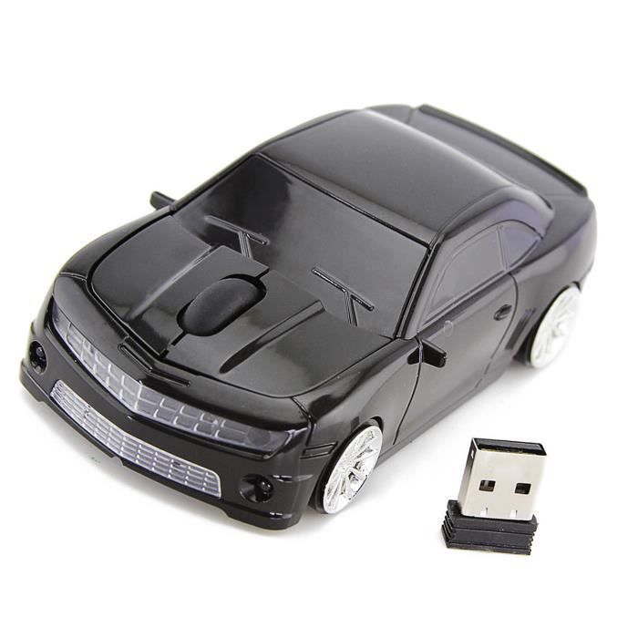 Souris d'ordinateur sans fil - SURENHAP - Voiture de sport - 2,4 GHz - Capteur haute précision - Plug and play