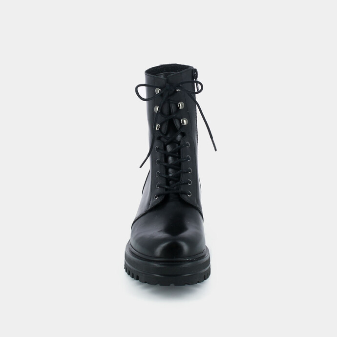 Bottines à lacets  en cuir noir