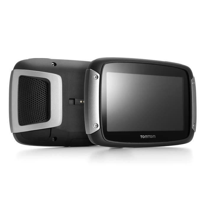 TomTom Rider 50 Motorrad-Navigationsgerät – 24-Stunden-Europakarte – Integriertes WLAN – Nachrichtenanzeige
