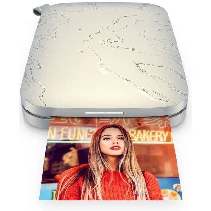 Portable photo printer - HP - SPROCKET SELECT - Zink - 2.3 x 3.4 inch sticky-back photo paper