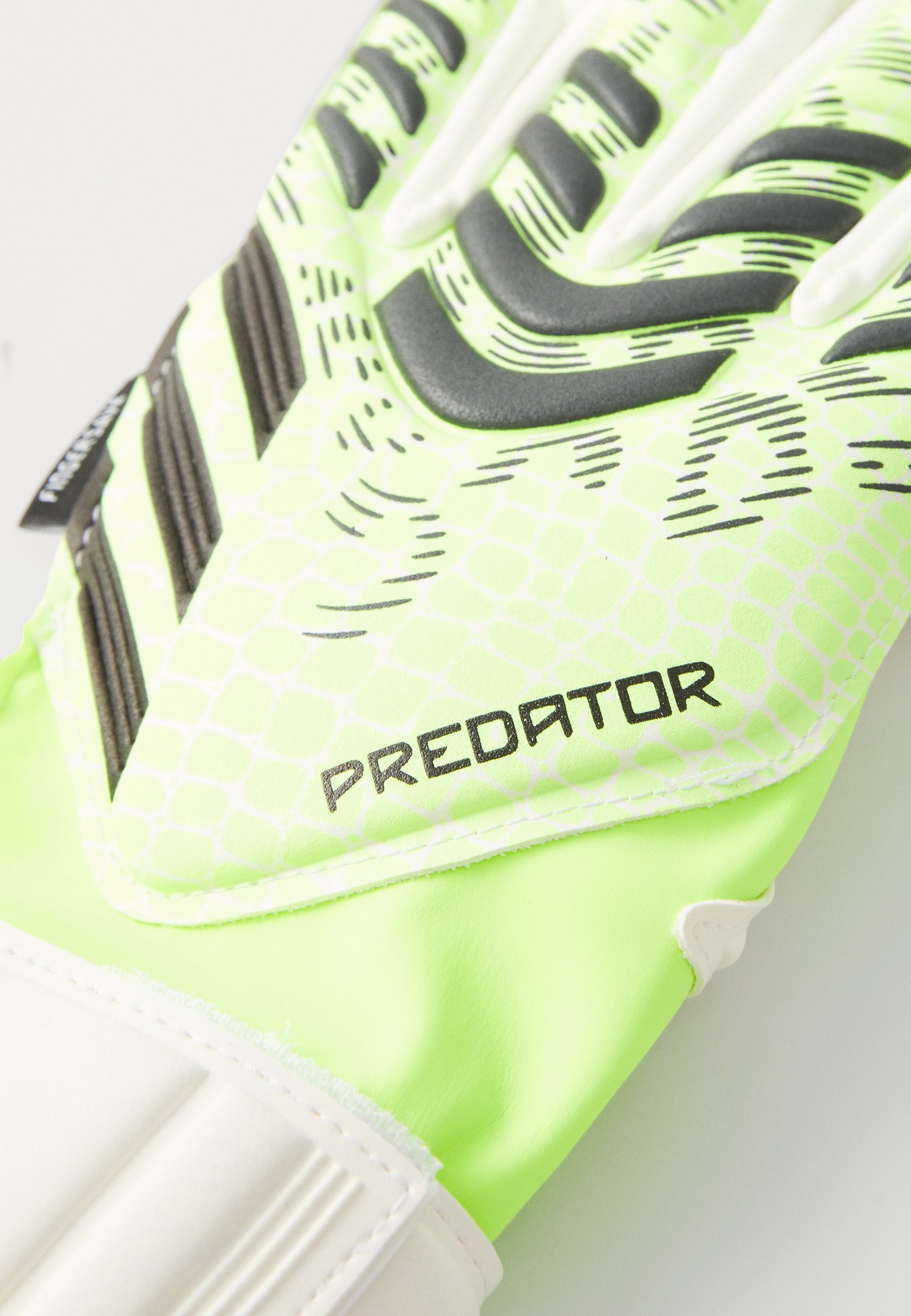 adidas Performance PREDATOR MATCH FINGERSAVE JUNIOR UNISEX - Keepershandschoenen - helder citroengeel/wit/zwart