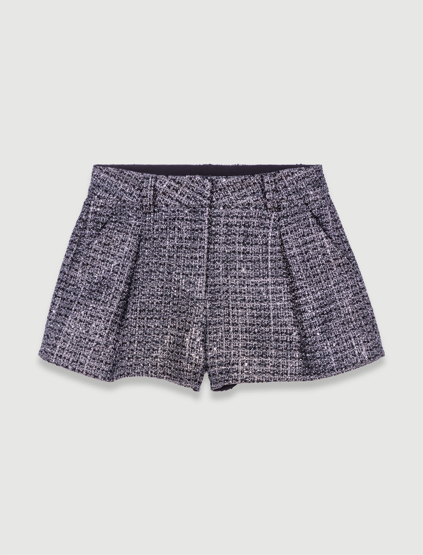 Tweed shorts - Zilver