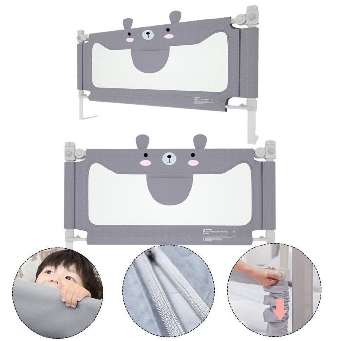 HENGMEI - Sponda di protezione per letto regolabile in altezza fino a 200 cm, anticaduta per neonati e bambini